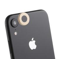 Achterzijde camera lens bescherming ring cover met eject PIN voor iPhone XR (goud) - thumbnail