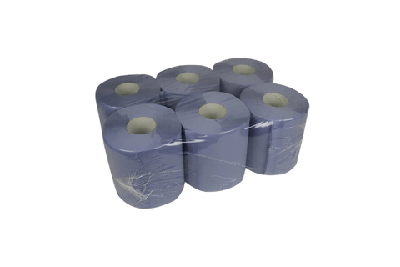 Poetsrol Midi 1-laags recycled 300 meter blauw