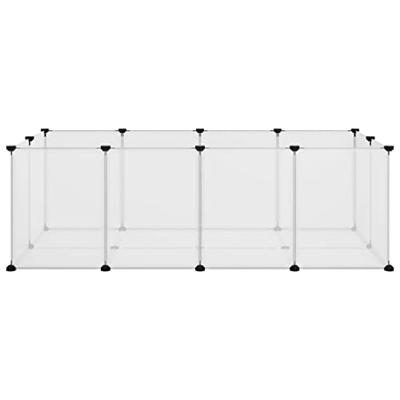 VidaXL Dierenhok klein 144x74x46,5 cm polypropeen en staal transparant VidaXL Dierenhok klein 144x74x46,5 cm polypropeen en staal transparant