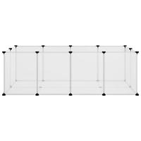 VidaXL Dierenhok klein 144x74x46,5 cm polypropeen en staal transparant - thumbnail