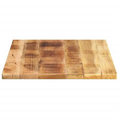 Tafelblad rechthoekig 80x70x3,8 cm massief ruw mangohout