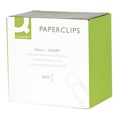 Q-CONNECT papierklemmen, 26 mm, doos van 1000 stuks