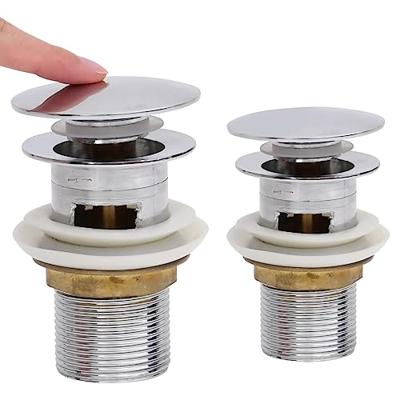 Afvoer pop-up met overloop 6,4x6,4x9,1 cm chroomkleurig - thumbnail