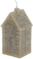 Home Society kaars huisje 5.5x5.5x11.5cm bruin 1 stuks - thumbnail
