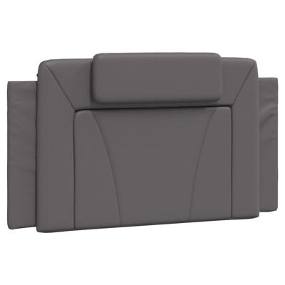 Bed met matras kunstleer grijs 120x200 cm - thumbnail