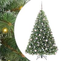 VidaXL Kunstkerstboom met 300 led met standaard groen 180 cm pe en pvc - thumbnail