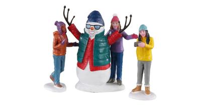 Lemax snowman selfie s/3 kerstdorp figuur type 4 Vail Village 2020