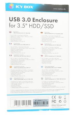 ICY BOX 60145 3,5 harde schijf behuizing 3.5 inch USB-A 3.2 Gen 1