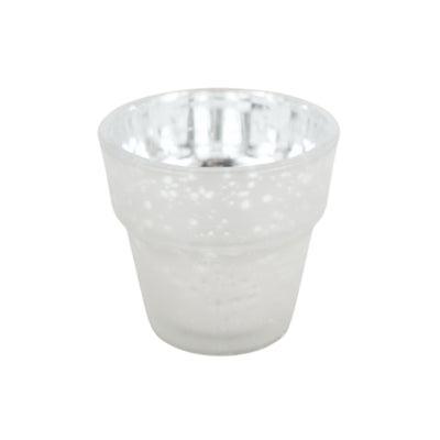 Daan Kromhout Theelichthouder basic mat glas zilverkleurig 7 cm | 24 stuks