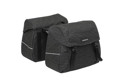 Newlooxs Joli dubbele fietstas - mik adapter - waterafstotend - nomi black