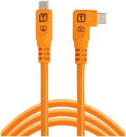 Tether Tools TetherPro Optima 10G USB exclusieve gegevensoverdracht, 10' (3M) rechte naar rechtshoekige kabel - oranje | Niet compatibel met Fuji GFX-modellen - thumbnail