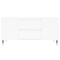 Salontafel 102x44,5x50 cm bewerkt hout wit - thumbnail