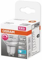 OSRAM HOMELIGHTING 4058075453661 LED-lamp Energielabel F (A - G) GU10 Reflector 7 W = 80 W Koudwit (Ø x l) 50 mm x 52 mm 1 stuk(s) - thumbnail