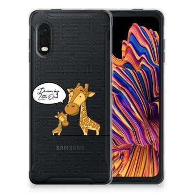 Samsung Xcover Pro Telefoonhoesje met Naam Giraffe Samsung Xcover Pro Telefoonhoesje met Naam Giraffe