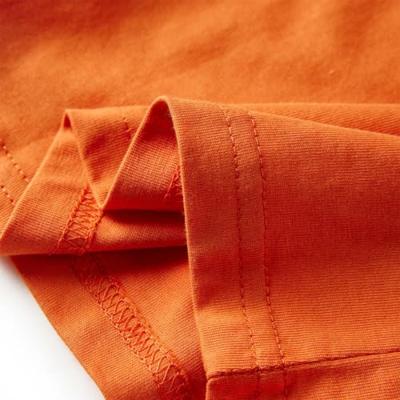 Kindershirt met lange mouwen berenprint 104 donkeroranje - thumbnail