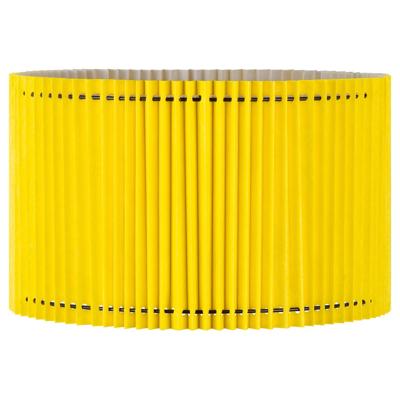 Papieren Gevouwen Lampenkap - Cilindrisch - Geel - ø40 x 20 cm - E27 fitting - Voor Staande Lamp - Ontworpen voor woonkamer en eetkamer