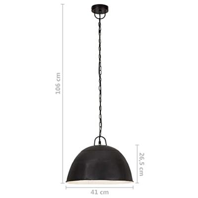 VidaXL Hanglamp industrieel vintage rond 25 w e27 41 cm zwart
