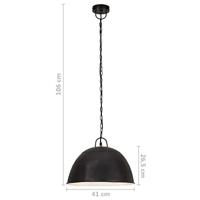 VidaXL Hanglamp industrieel vintage rond 25 w e27 41 cm zwart - thumbnail