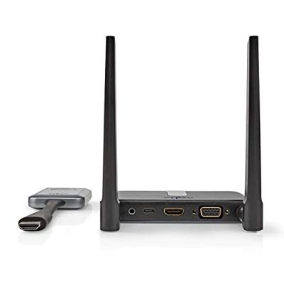 Nedis Draadloze HDMI-Zender | Wi-Fi | 2400-5000 MHz | 30 m (gezichtsveld) | Maximale resolutie: Full HD 1080p | 1.65 Gbps | IR Return-functie | Grijs