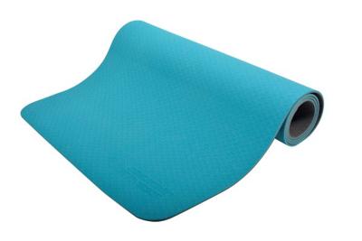 SCHILDKRÖT Yogamat - Tweekleurig Antraciet/Petrol Blauw - 180 x 61 cm - 4 mm dik - thumbnail