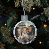 4 stuks kerstballen met foto - thumbnail
