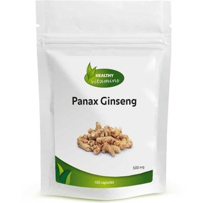 Panax Ginseng ⟹ 100 capsules | 500 mg | Vitaminesperpost.nl