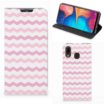 Samsung Galaxy A30 | Hoesje met Magneet | Waves Roze
