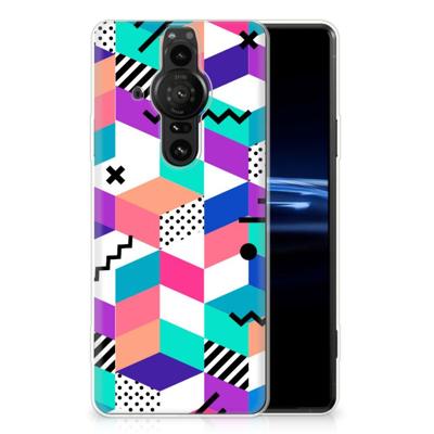 Sony Xperia Pro-I | TPU Hoesje | Blokken Kleurrijk