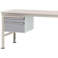 Manuflex ZB4564.9006 Behuizing onderbouw stationair, gebruiksh. 300 mm met 2 lades. Voor tafel diepte 1200 mm - thumbnail