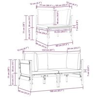 Buitenmeubelsets met kussen met kussen 2 pcs Antraciet - thumbnail