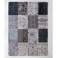 Louis de Poortere - 8101 Vintage Patchwork Black & White - 280x360 cm Vloerkleed - thumbnail