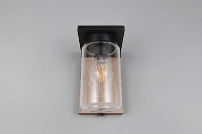 Trio WandlampArdila zwart met hout - 211660135