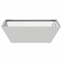 VidaXL Tuin bloempot zilver 50 x 50 x 15 cm gegalvaniseerd staal - thumbnail