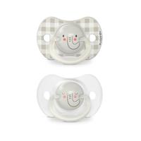 Suavinex, Set van 2 fopspenen voor pasgeborenen en baby's, 0/6 maanden, fosforescerende fopspenen, ideaal voor nacht, met symmetrische speen SX Pro van siliconen, omkeerbaar, zacht en zacht, nacht en - thumbnail
