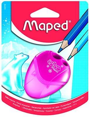 Maped potloodslijper igloo, 2 gaats, geassorteerde kleuren, blister van 1 stuk