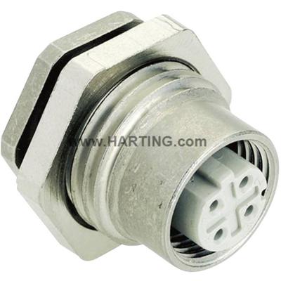 HARTING 21033816410 Sensor/actuator inbouwconnector M12 Aantal polen (sensoren): 4 Printbus, inbouw 1 stuk(s)