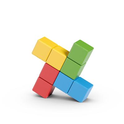 Magnetische constructieset - GEOMAG - Magicube Recycled Creative Set - 8 stuks - Gerecycled plastic - Vanaf 1 jaar - thumbnail
