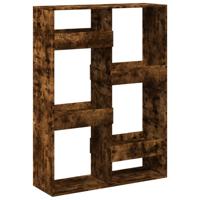 Boekenkast 100x33x135 cm bewerkt hout gerookt eikenkleurig - thumbnail