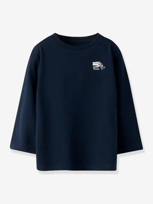 T-shirt met lange mouwen voor jongens NAME IT Boxy-Fit nachtblauw