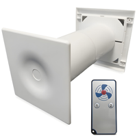Compacte Wtw Ventilator Hrv100p Met Warmtewisselaar - 35 & 50 M3/h - Incl. Afstandbediening - thumbnail