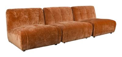 Dutchbone 3-zits Bank 'Giada' Modulair, Velvet, kleur Terra