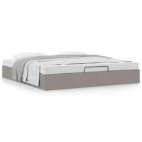 Bedframe zonder matras 160x200 cm stof taupe - thumbnail