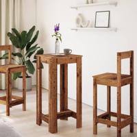 Bartafel 51x50x103,5 cm bewerkt hout oud houtkleurig - thumbnail