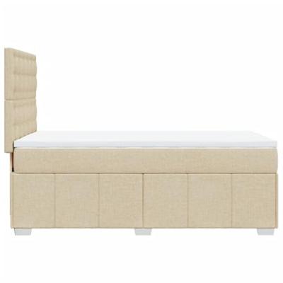 Boxspring met matras stof crèmekleurig 80x200 cm
