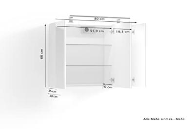 byLIVING Spiegelkast Spree (Wit, 80 cm)