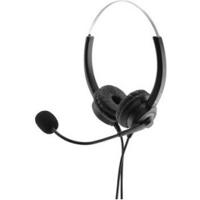 MediaRange MROS304 hoofdtelefoon/headset Bedraad Hoofdband Kantoor/callcenter Zwart, Zilver - thumbnail