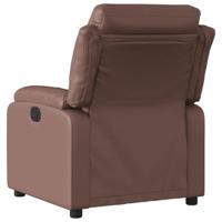 Fauteuil verstelbaar kunstleer bruin - thumbnail