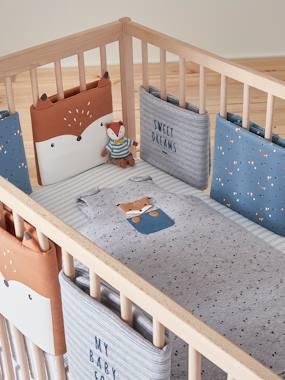 Ademende bumper BABY FOX blauw/meerkleurig