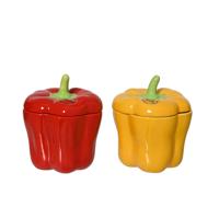 Opbergpot Paprika dolomiet 12x12x15cm - thumbnail