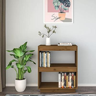 Boekenkast 60x35x71 cm massief grenenhout honingbruin